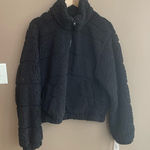 Sage NWT Collective Sherpa 1/4 Zip Pullover in Black Size Large Photo 0