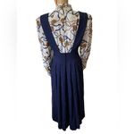 O'Neil Patty O’Neil Vintage 80s Western Preppy Equestrian Mock Neck Pinafore Midi Dress Photo 3