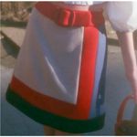 Prada EUC Vintage Colorblock Wool Skirt With Buckled Belt Size Small Photo 1