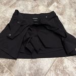 Athleta Wrap Front Athletic Skort Solid Black Pockets Mid Rise Size 4 Stretch Photo 1