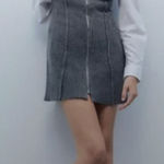 ZARA Preppy Gray Zip-up Mini Dress Size Small NWT Photo 0
