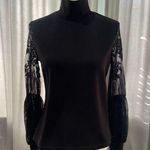 SheIn  Black Long Lace Sleeved Women’s Small Top Photo 0