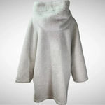 BLACK TAPE Women's Ecru Sherpa Full Zip With Pockets‎ And Hood Size 0X | EUC White Photo 2