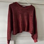 ZARA  Burgundy Cropped Sweater Photo 0