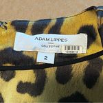 Adam Lippes  animal print asymmetric satin top, sleeveless, size 2 Photo 1