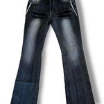 American Flag Patriotic Bootcut Jeans Women Sz M (27X30) W/ Stretch Black Photo 1