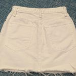 Rag and Bone  White Denim Zipper Distressed Mini Skirt in Size 24 Photo 9