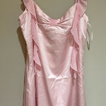 Beginning Boutique  Joyce pink mini satin dress Photo 0