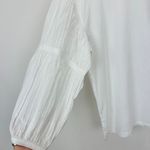 Madewell Puff Sleeve Drop Shoulder Knit Top Cotton Viscose White Small NWT Photo 13