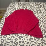 Ava & Viv  Women's Rich Pink Cable Knit Turtleneck Sweater Photo 1