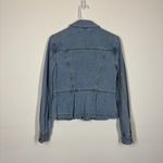 Veronica Beard  Jayla Peplum Denim Jean Jacket Size Small Photo 7