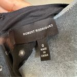 Robert Rodriguez  Black Label Women's Silver Silk Sheer High Neck Blouse Size 0 Photo 6