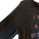 Junk Food Graphic Soft Warm Cozy Long Lagenlook Black Lomg Sleeves SZ L #1750 Gray Size L Photo 4