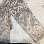 Victoria's Secret Gray Snake Print Satin Pajama Set Tank Top & Pants Loungewear L Photo 6