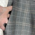 Aritzia Babaton Grey Micro Plaid High Rise Pull On Trousers Photo 2