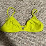 Nu Swim Citron Yes Triangle Bikini Top Neon Yellow Green Photo 3