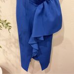 Elliatt Reception Ruffle Strapless Cocktail Midi Dress in Cobalt Blue Size S NWT Photo 3