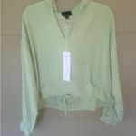 Urban Outfitters NWT! Lumiere Crop Sage Hoodie large Photo 0