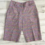 Nike  Golf Lavender Paisley Print Bermuda Shorts Size 4 Photo 1