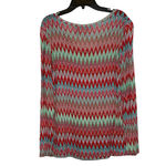 BKE  Chevron Striped Top Size Small‎ Fitted Colorful Womens Stretch Blend Buckle Photo 4