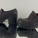 Lower East Side Vintage Y2K Brown Faux Leather Chunky Platform Heeled Loafers Photo 8