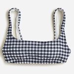 J.Crew Blue White Squareneck bikini top in soft gingham Plus Size 3X Photo 2