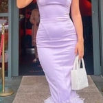 House Of CB HOUSE‎ OF CB 'Helena' Orchid purple lavender Satin Midi Dress /Size XS NWOT Photo 0