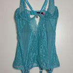 Seven til Midnight Teal Lace Babydoll Teddy Garter Straps Jewel Detail 3X/4X Blue Size undefined Photo 0
