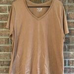 Time And Tru  Brown V-Neck Short Sleeve Top NWOT Photo 0