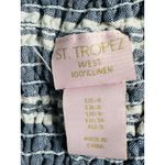 St Tropez West Linen Maxi Dress Blue White Striped Sundress Spaghetti Strap Sz 4 Photo 2