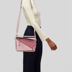Loewe Medium Tricolor Pink Puzzle Bag 2 Way Adjustable Shoulder Crossbody Strap Photo 15