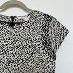 Diane Von Furstenberg  Dress Size 6 Black White Animal Print‎ Sheath Career Luxe Photo 5