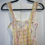 For Love & Lemons Yellow Pink and White Rue Midi Dress Photo 9