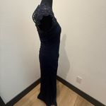XScape  Navy Lace Maxi Dress Photo 1