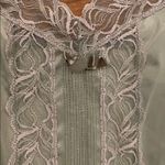 St. Michael Vintage Tan Slip Womens Size 32 Bust Lace Pintuck Photo 4