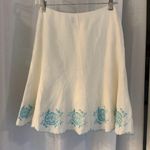 Ann Taylor  Linen Embroidered Skirt Sz: 2P Photo 1