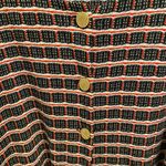 Misook  Red, White & Black Tweed Knit Gold Button Front Geometric Jacket Size XL Photo 3