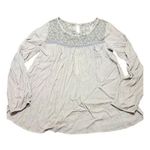 Late August  Boho Shirt Taupe Long Sleeves with Elastic Size Small NWT Photo 0