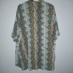 Texas True Country Western Cowgirl Duster Snake Print Orange Gray Size undefined Photo 1