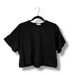 ALC Frank A.L.C.‎ Black Boxy Crop Top Short Sleeve Relaxed Fit Everyday Tee Photo 1
