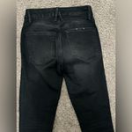 Good American  Good Legs Step Fray Hem High Rise Denim Black Skinny Jeans Photo 6