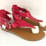breckelle's Womens Sandals Thong Buckle Red 7 Photo 0