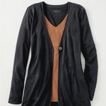 Coldwater Creek NEW Destinations Button Cardigan Black Size Medium Sleek NIB Photo 1