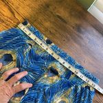 NEW Vintage Deadstock Peacock Feather Print Pants new with tags Blue Photo 6