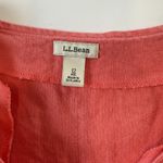 LL Bean‎ Coral Pink Linen Sleeveless A Line Button Dress Size 12 Photo 5