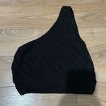 Stradivarius  black sparkly one shoulder top size small Photo 4