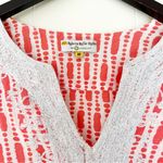 Roberta Roller Rabbit  Coral Print Embellished Tunic Medium Photo 3
