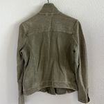 Lucky Brand  Embroidered Front Zip Soft Sweatshirt Jacket Moto Style Medium Photo 1