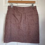 Cupcakes and Cashmere Maroon Houndstooth Wool Blend Mini Skirt Size 2 Photo 2
