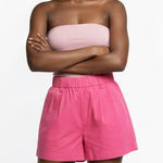 A New Day ‎ Womens Shorts Large Pink Pleated High Waist Elastic Casual Photo 0